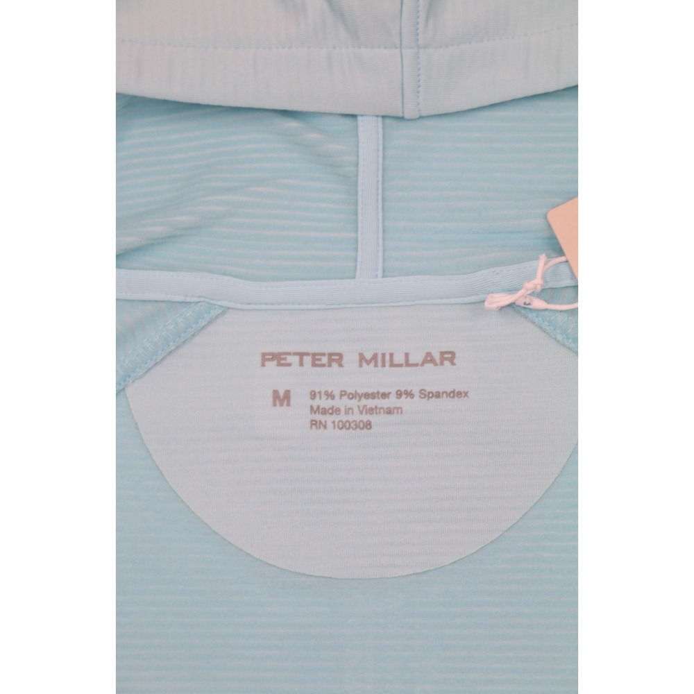 Peter Millar Beaumont Full Zip Hoodie Jacket Womens Medium Teal Golf Perfomance - Picture 12 of 16